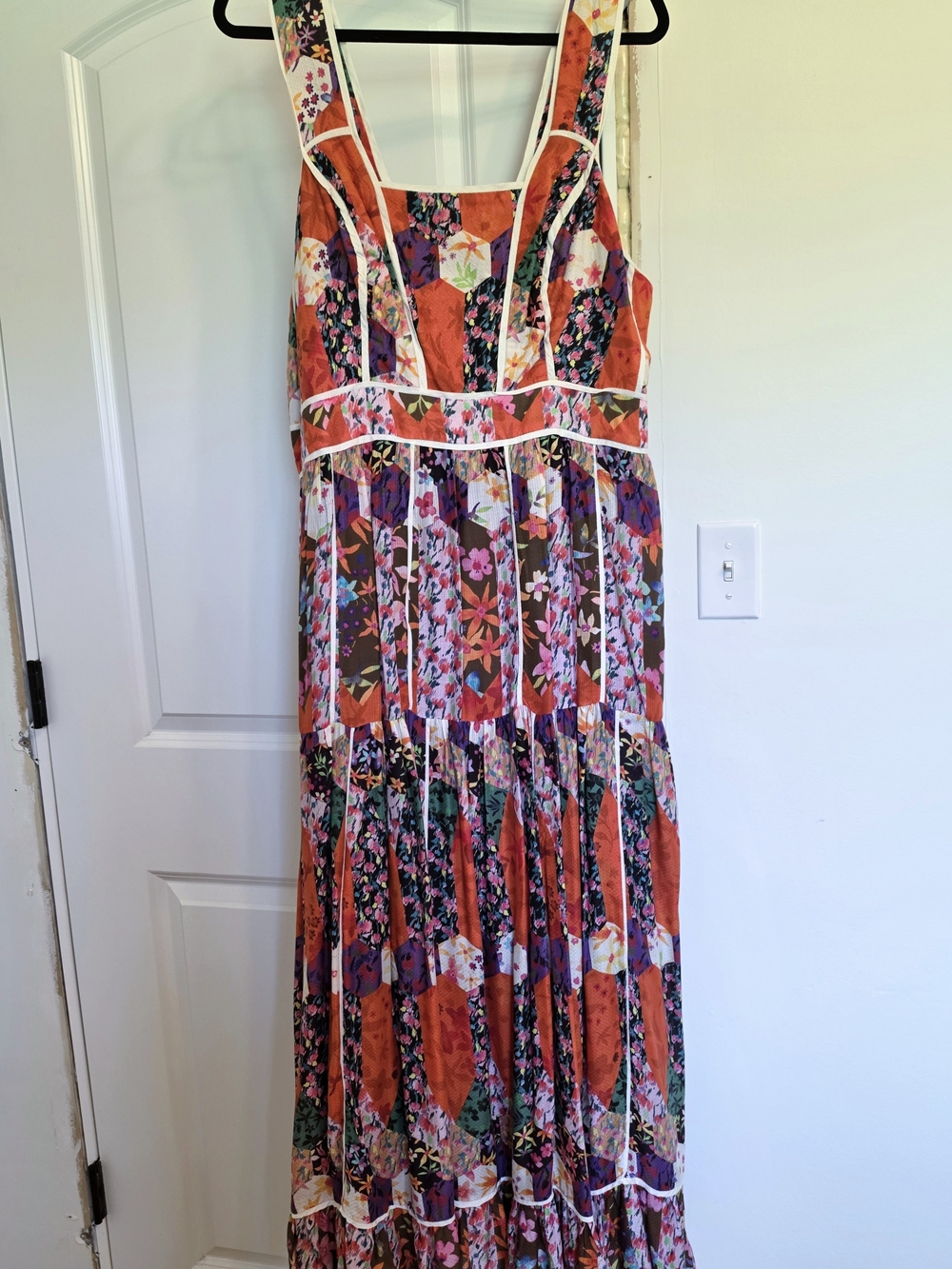 Anthropologie Multicolor Floral Patchwork Maxi Dress in Red - Picture 4 of 11